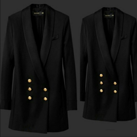 h&m black blazer dress